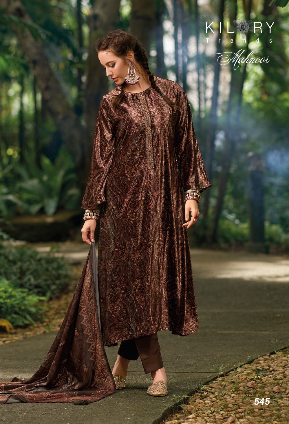 Mahnoor By Kilory Embroidery Velvet Dress Material Catalog